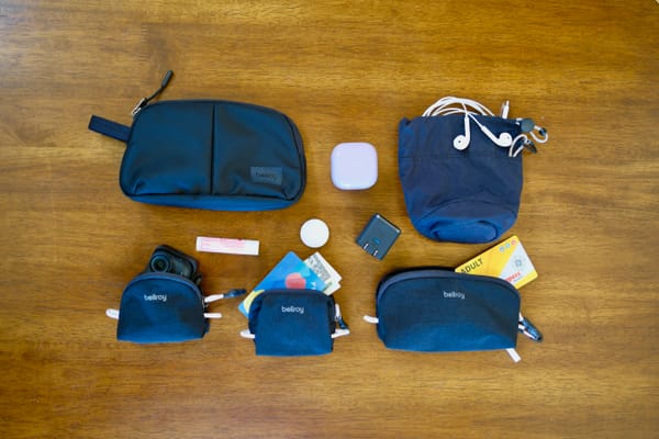 Are tiny pouches the new packing trend? I tried several sizes to see how they travel